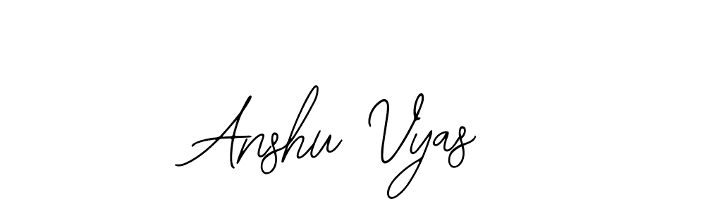 The best way (Bearetta-2O07w) to make a short signature is to pick only two or three words in your name. The name Anshu Vyas include a total of six letters. For converting this name. Anshu Vyas signature style 12 images and pictures png