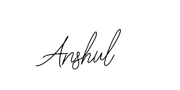 Use a signature maker to create a handwritten signature online. With this signature software, you can design (Bearetta-2O07w) your own signature for name Anshul. Anshul signature style 12 images and pictures png