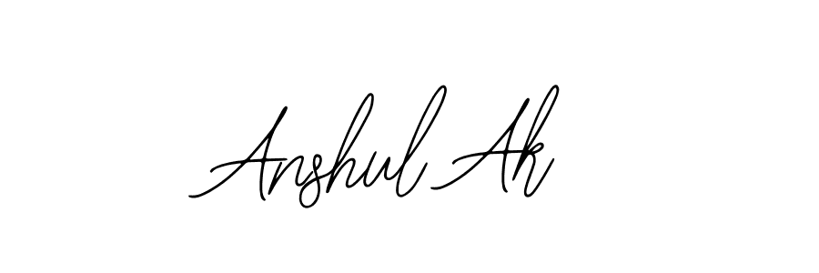 How to make Anshul Ak name signature. Use Bearetta-2O07w style for creating short signs online. This is the latest handwritten sign. Anshul Ak signature style 12 images and pictures png