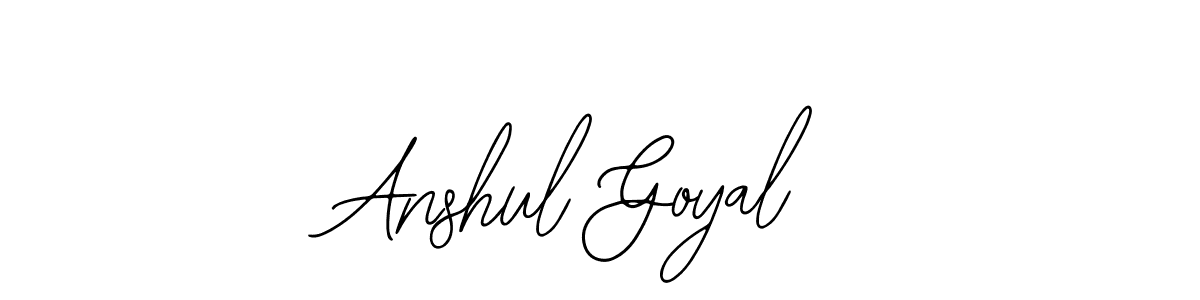 You should practise on your own different ways (Bearetta-2O07w) to write your name (Anshul Goyal) in signature. don't let someone else do it for you. Anshul Goyal signature style 12 images and pictures png
