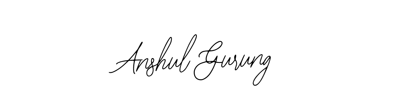 Also we have Anshul Gurung name is the best signature style. Create professional handwritten signature collection using Bearetta-2O07w autograph style. Anshul Gurung signature style 12 images and pictures png