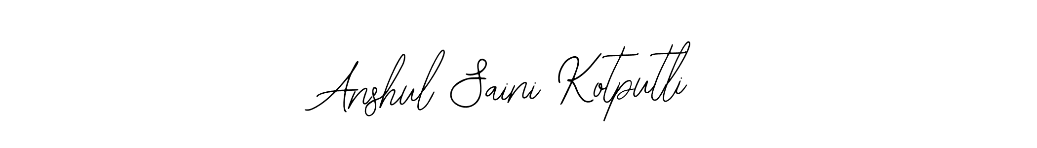 Anshul Saini Kotputli stylish signature style. Best Handwritten Sign (Bearetta-2O07w) for my name. Handwritten Signature Collection Ideas for my name Anshul Saini Kotputli. Anshul Saini Kotputli signature style 12 images and pictures png