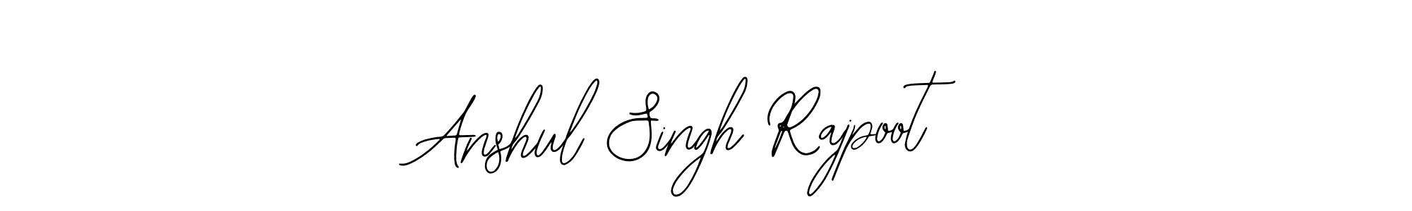 How to make Anshul Singh Rajpoot name signature. Use Bearetta-2O07w style for creating short signs online. This is the latest handwritten sign. Anshul Singh Rajpoot signature style 12 images and pictures png