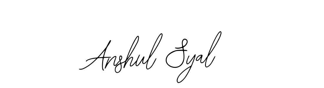 Anshul Syal stylish signature style. Best Handwritten Sign (Bearetta-2O07w) for my name. Handwritten Signature Collection Ideas for my name Anshul Syal. Anshul Syal signature style 12 images and pictures png