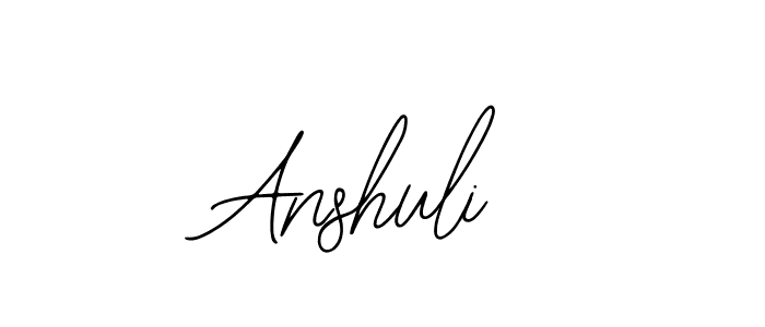 How to make Anshuli name signature. Use Bearetta-2O07w style for creating short signs online. This is the latest handwritten sign. Anshuli signature style 12 images and pictures png