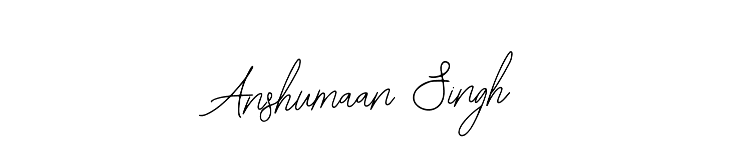 How to make Anshumaan Singh name signature. Use Bearetta-2O07w style for creating short signs online. This is the latest handwritten sign. Anshumaan Singh signature style 12 images and pictures png