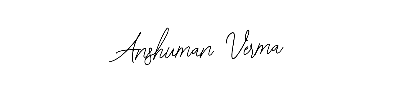 Bearetta-2O07w is a professional signature style that is perfect for those who want to add a touch of class to their signature. It is also a great choice for those who want to make their signature more unique. Get Anshuman Verma name to fancy signature for free. Anshuman Verma signature style 12 images and pictures png