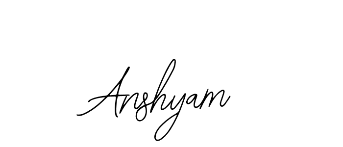 Also You can easily find your signature by using the search form. We will create Anshyam name handwritten signature images for you free of cost using Bearetta-2O07w sign style. Anshyam signature style 12 images and pictures png