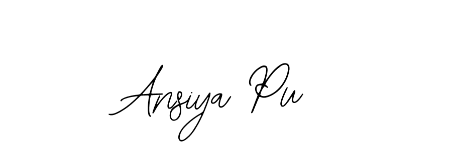 Also You can easily find your signature by using the search form. We will create Ansiya Pu name handwritten signature images for you free of cost using Bearetta-2O07w sign style. Ansiya Pu signature style 12 images and pictures png
