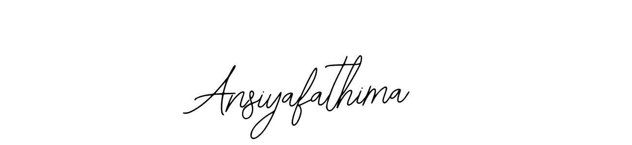 Use a signature maker to create a handwritten signature online. With this signature software, you can design (Bearetta-2O07w) your own signature for name Ansiyafathima. Ansiyafathima signature style 12 images and pictures png