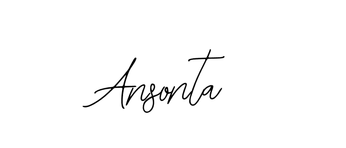 You should practise on your own different ways (Bearetta-2O07w) to write your name (Ansonta) in signature. don't let someone else do it for you. Ansonta signature style 12 images and pictures png