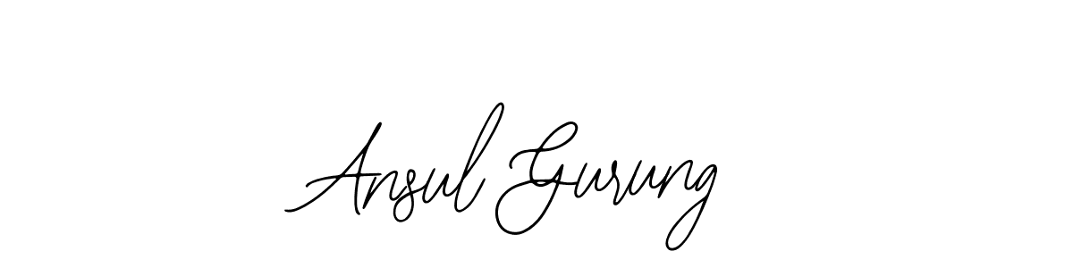 How to make Ansul Gurung name signature. Use Bearetta-2O07w style for creating short signs online. This is the latest handwritten sign. Ansul Gurung signature style 12 images and pictures png