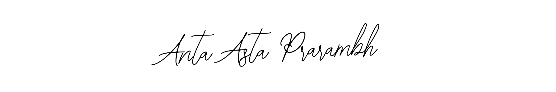 Use a signature maker to create a handwritten signature online. With this signature software, you can design (Bearetta-2O07w) your own signature for name Anta Asta Prarambh. Anta Asta Prarambh signature style 12 images and pictures png