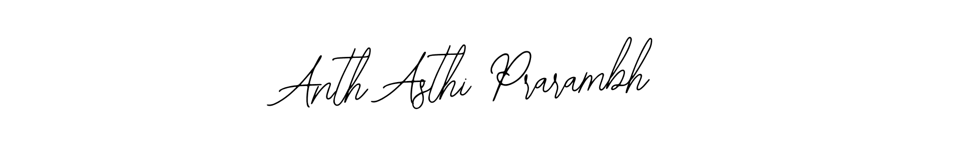 Also You can easily find your signature by using the search form. We will create Anth Asthi Prarambh name handwritten signature images for you free of cost using Bearetta-2O07w sign style. Anth Asthi Prarambh signature style 12 images and pictures png