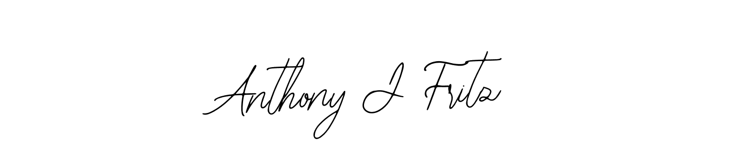 How to make Anthony J Fritz name signature. Use Bearetta-2O07w style for creating short signs online. This is the latest handwritten sign. Anthony J Fritz signature style 12 images and pictures png