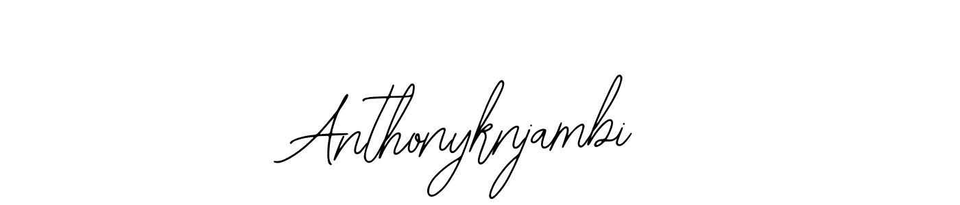 Design your own signature with our free online signature maker. With this signature software, you can create a handwritten (Bearetta-2O07w) signature for name Anthonyknjambi. Anthonyknjambi signature style 12 images and pictures png