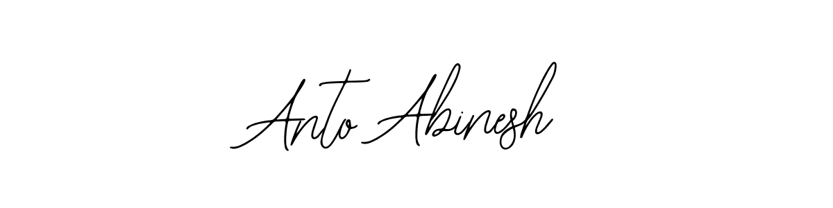 The best way (Bearetta-2O07w) to make a short signature is to pick only two or three words in your name. The name Anto Abinesh include a total of six letters. For converting this name. Anto Abinesh signature style 12 images and pictures png