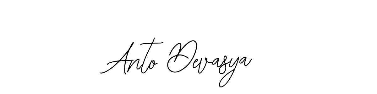 The best way (Bearetta-2O07w) to make a short signature is to pick only two or three words in your name. The name Anto Devasya include a total of six letters. For converting this name. Anto Devasya signature style 12 images and pictures png