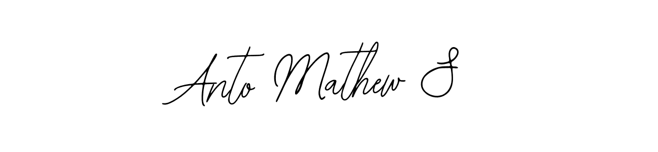 Bearetta-2O07w is a professional signature style that is perfect for those who want to add a touch of class to their signature. It is also a great choice for those who want to make their signature more unique. Get Anto Mathew S name to fancy signature for free. Anto Mathew S signature style 12 images and pictures png