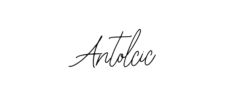 How to make Antolcic name signature. Use Bearetta-2O07w style for creating short signs online. This is the latest handwritten sign. Antolcic signature style 12 images and pictures png