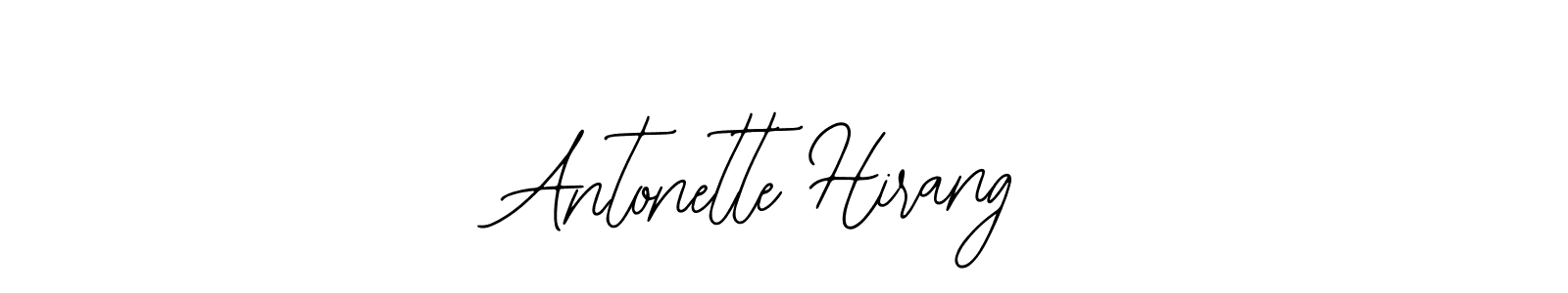 if you are searching for the best signature style for your name Antonette Hirang. so please give up your signature search. here we have designed multiple signature styles  using Bearetta-2O07w. Antonette Hirang signature style 12 images and pictures png