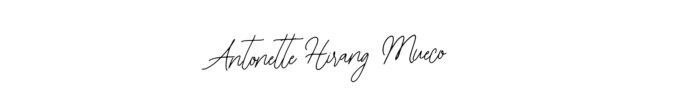 Antonette Hirang Mueco stylish signature style. Best Handwritten Sign (Bearetta-2O07w) for my name. Handwritten Signature Collection Ideas for my name Antonette Hirang Mueco. Antonette Hirang Mueco signature style 12 images and pictures png