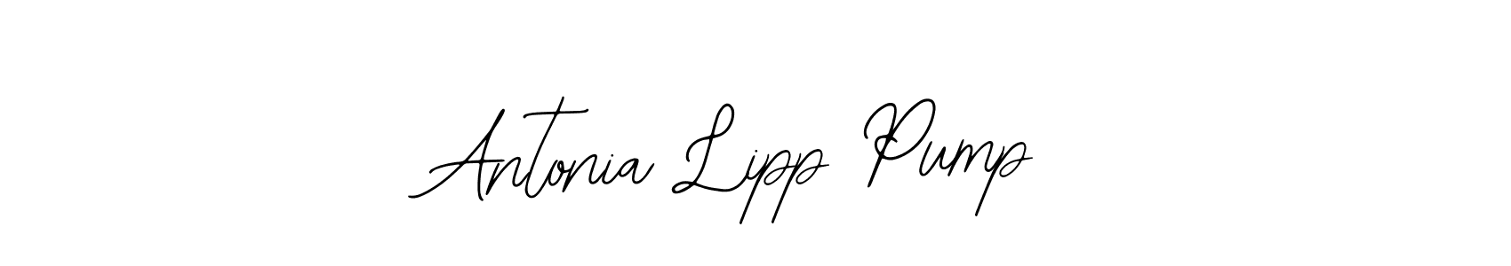 How to make Antonia Lipp Pump name signature. Use Bearetta-2O07w style for creating short signs online. This is the latest handwritten sign. Antonia Lipp Pump signature style 12 images and pictures png