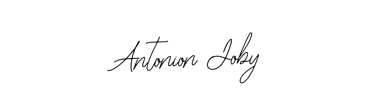 How to make Antonion Joby name signature. Use Bearetta-2O07w style for creating short signs online. This is the latest handwritten sign. Antonion Joby signature style 12 images and pictures png