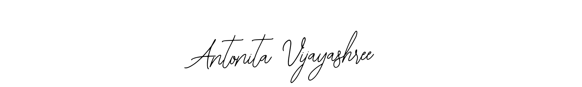 You should practise on your own different ways (Bearetta-2O07w) to write your name (Antonita Vijayashree) in signature. don't let someone else do it for you. Antonita Vijayashree signature style 12 images and pictures png