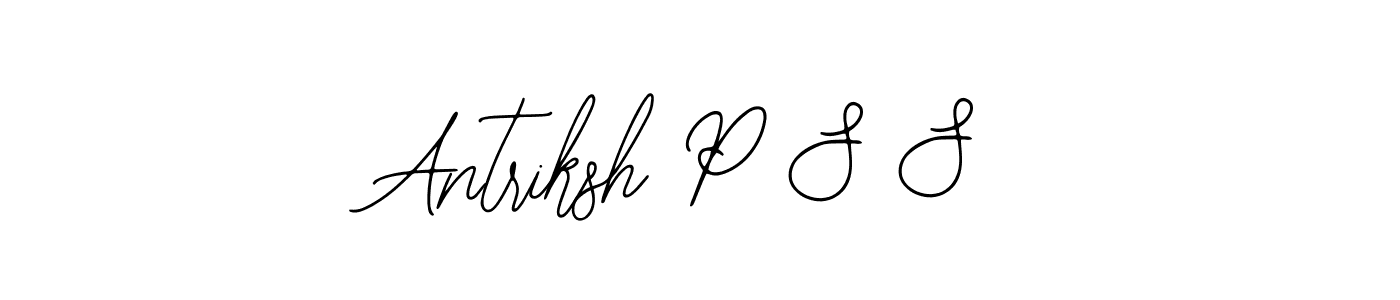 It looks lik you need a new signature style for name Antriksh P S S. Design unique handwritten (Bearetta-2O07w) signature with our free signature maker in just a few clicks. Antriksh P S S signature style 12 images and pictures png