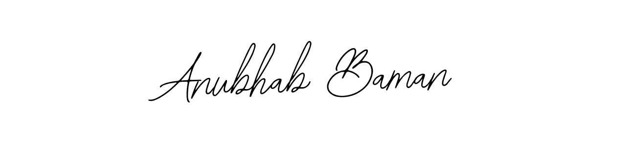 You should practise on your own different ways (Bearetta-2O07w) to write your name (Anubhab Baman) in signature. don't let someone else do it for you. Anubhab Baman signature style 12 images and pictures png