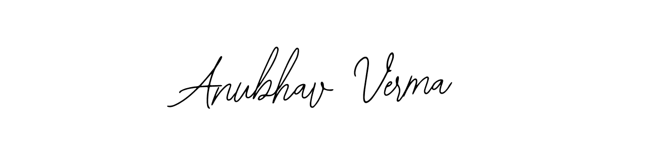 The best way (Bearetta-2O07w) to make a short signature is to pick only two or three words in your name. The name Anubhav Verma include a total of six letters. For converting this name. Anubhav Verma signature style 12 images and pictures png