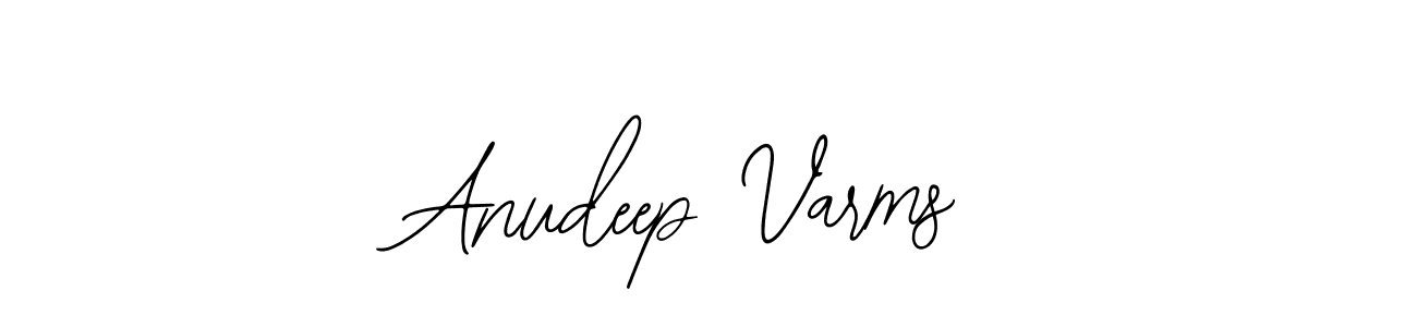 How to make Anudeep Varms name signature. Use Bearetta-2O07w style for creating short signs online. This is the latest handwritten sign. Anudeep Varms signature style 12 images and pictures png