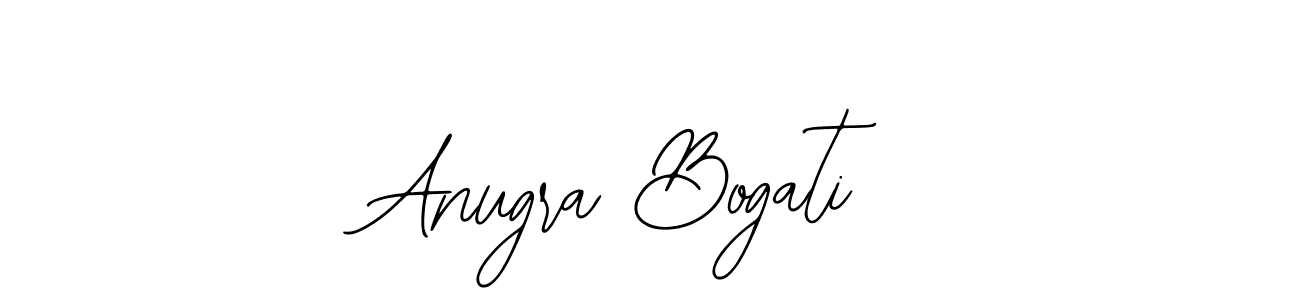 How to make Anugra Bogati name signature. Use Bearetta-2O07w style for creating short signs online. This is the latest handwritten sign. Anugra Bogati signature style 12 images and pictures png