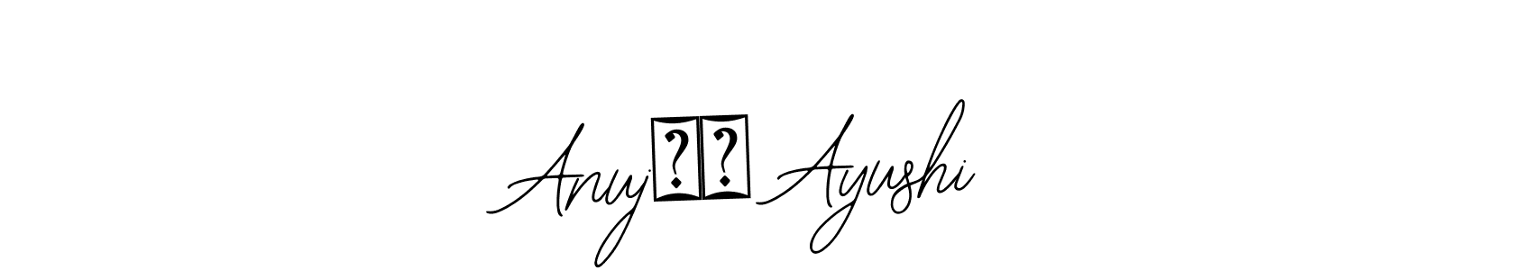 How to make Anuj❤️ Ayushi name signature. Use Bearetta-2O07w style for creating short signs online. This is the latest handwritten sign. Anuj❤️ Ayushi signature style 12 images and pictures png