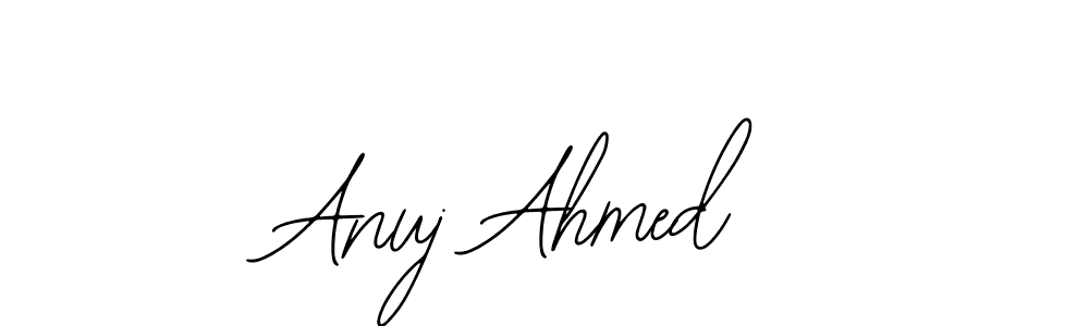 The best way (Bearetta-2O07w) to make a short signature is to pick only two or three words in your name. The name Anuj Ahmed include a total of six letters. For converting this name. Anuj Ahmed signature style 12 images and pictures png