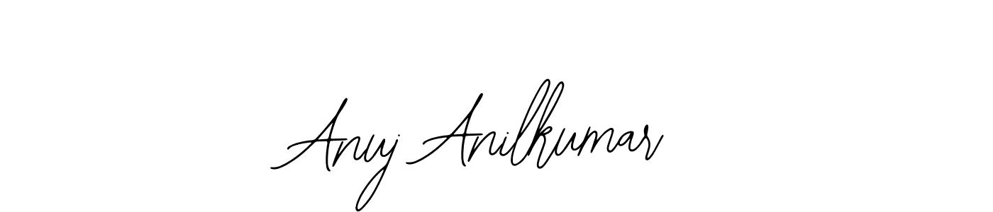 How to make Anuj Anilkumar name signature. Use Bearetta-2O07w style for creating short signs online. This is the latest handwritten sign. Anuj Anilkumar signature style 12 images and pictures png