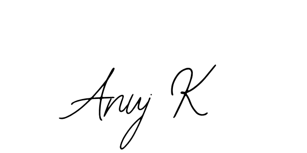 How to make Anuj K signature? Bearetta-2O07w is a professional autograph style. Create handwritten signature for Anuj K name. Anuj K signature style 12 images and pictures png