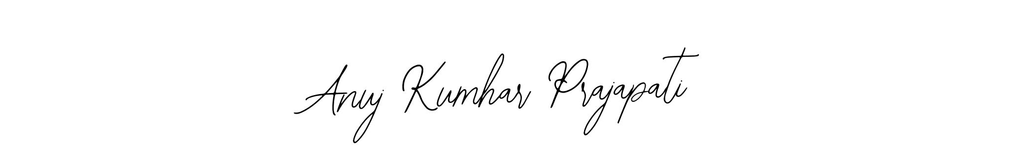 How to make Anuj Kumhar Prajapati name signature. Use Bearetta-2O07w style for creating short signs online. This is the latest handwritten sign. Anuj Kumhar Prajapati signature style 12 images and pictures png