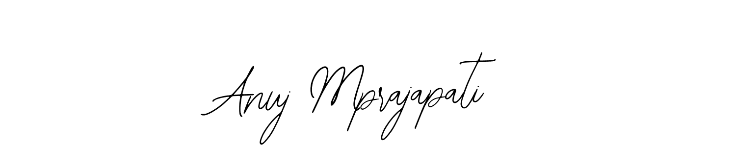 How to make Anuj Mprajapati name signature. Use Bearetta-2O07w style for creating short signs online. This is the latest handwritten sign. Anuj Mprajapati signature style 12 images and pictures png