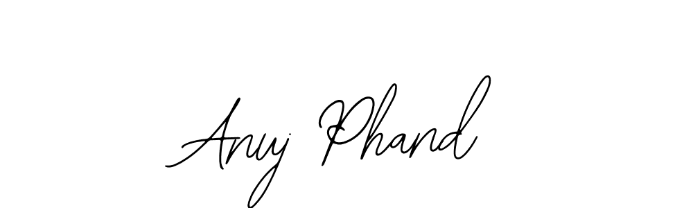 Design your own signature with our free online signature maker. With this signature software, you can create a handwritten (Bearetta-2O07w) signature for name Anuj Phand. Anuj Phand signature style 12 images and pictures png