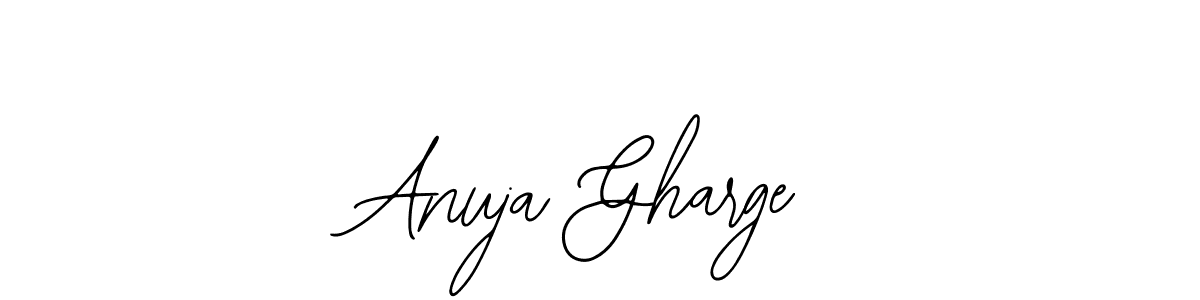 Also You can easily find your signature by using the search form. We will create Anuja Gharge name handwritten signature images for you free of cost using Bearetta-2O07w sign style. Anuja Gharge signature style 12 images and pictures png