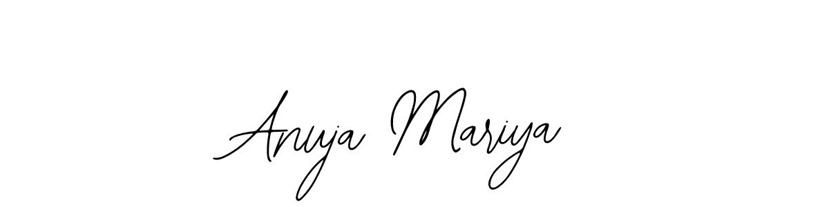 The best way (Bearetta-2O07w) to make a short signature is to pick only two or three words in your name. The name Anuja Mariya include a total of six letters. For converting this name. Anuja Mariya signature style 12 images and pictures png