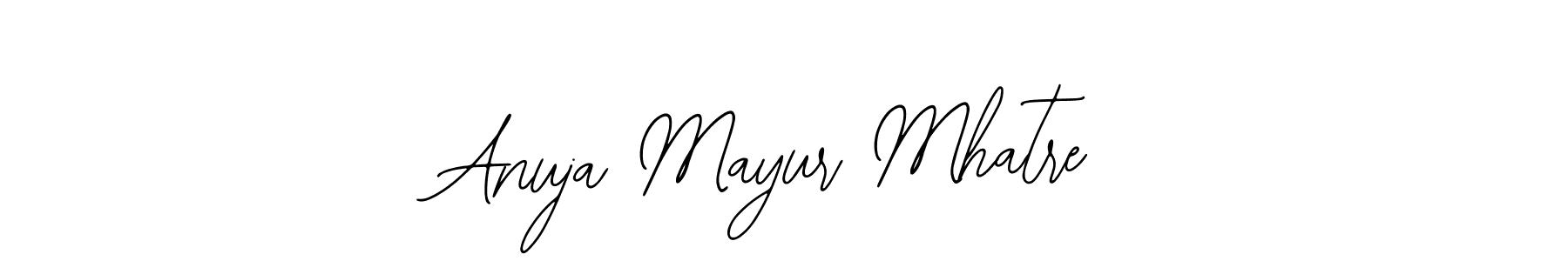 How to make Anuja Mayur Mhatre name signature. Use Bearetta-2O07w style for creating short signs online. This is the latest handwritten sign. Anuja Mayur Mhatre signature style 12 images and pictures png