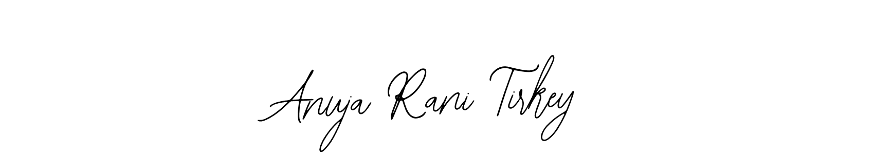 How to make Anuja Rani Tirkey name signature. Use Bearetta-2O07w style for creating short signs online. This is the latest handwritten sign. Anuja Rani Tirkey signature style 12 images and pictures png