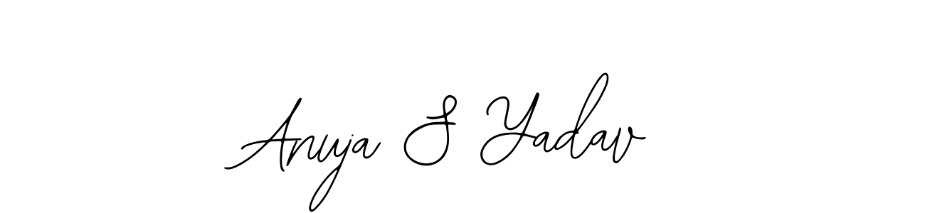 The best way (Bearetta-2O07w) to make a short signature is to pick only two or three words in your name. The name Anuja S Yadav include a total of six letters. For converting this name. Anuja S Yadav signature style 12 images and pictures png