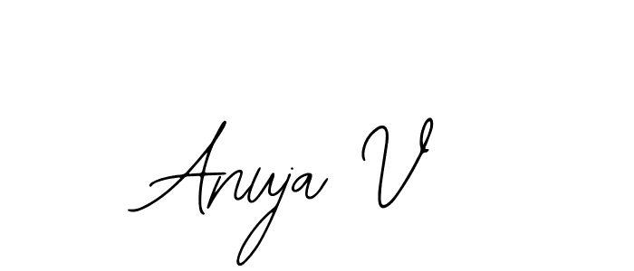 How to make Anuja V signature? Bearetta-2O07w is a professional autograph style. Create handwritten signature for Anuja V name. Anuja V signature style 12 images and pictures png