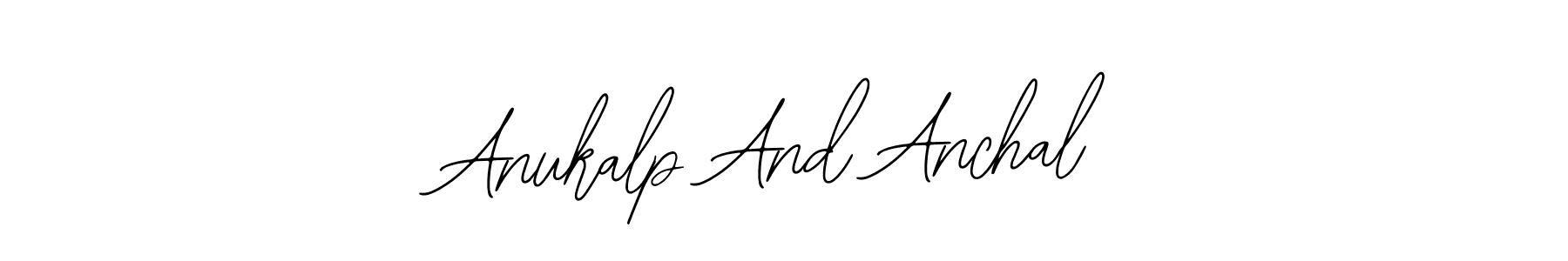 This is the best signature style for the Anukalp And Anchal name. Also you like these signature font (Bearetta-2O07w). Mix name signature. Anukalp And Anchal signature style 12 images and pictures png