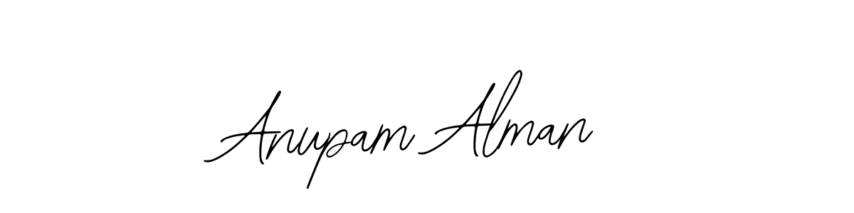 You should practise on your own different ways (Bearetta-2O07w) to write your name (Anupam Alman) in signature. don't let someone else do it for you. Anupam Alman signature style 12 images and pictures png