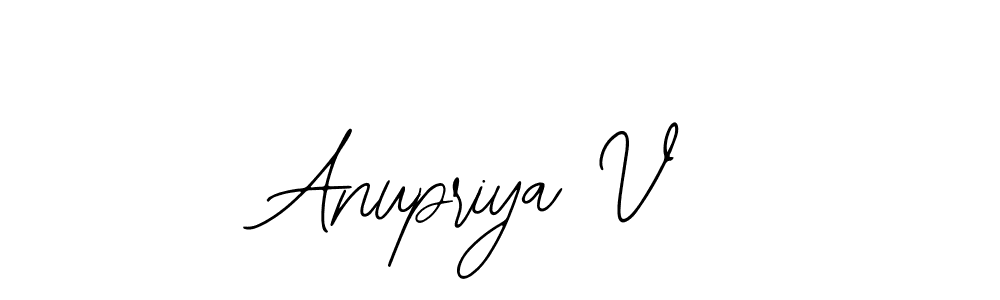 Create a beautiful signature design for name Anupriya V. With this signature (Bearetta-2O07w) fonts, you can make a handwritten signature for free. Anupriya V signature style 12 images and pictures png